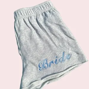 Bride Embroidered Shorts , Custom Shorts , Y2K Shorts, Bride Gift , Wedding Gift, Bachelorette Trip , Bachelorette Gift Comfort Cotton