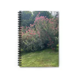 Pink Smoke Bush Spiral Notebook — Ruled Lined Journal for Notes & Nature Lovers