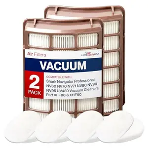 XFF80 Vacuum Hepa + Foam and Felt Filter Replacement Compatible with Shark Navigator Professional NV60 NV70 NV71 NV80 NV90 NV95 UV420 Part XHF80 Vacuum Cleaners by LifeSupplyUSA