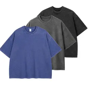 1/3 Pack Men's Oversized T-Shirts Heavyweight Cotton Acid Wash Baggy Vintage Tees Streetwear summer outfits
