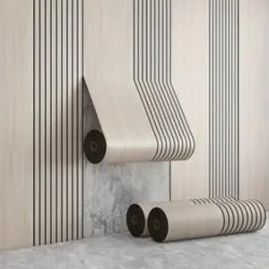 3D Luxury Vintage Wood Grain Stripe Wallpaper, 299.72cm X 39.88cm, Thick Vinyl, Self-Adhesive, Easy to Clean, Living Room, Home Decoration