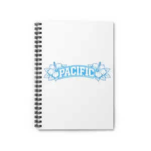 Pacific Floral Logo Notebook | Spiral Ruled Journal