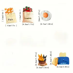 3D Food Design Fridge Magnet, 5 Counts/set Cute Mini Higher End Fridge Magnets, Fun Kitchen Accessories for Home Decor, Refrigerator Decorating Magnet, Unique Birthday and Special Occasion Gifts