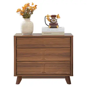 FurSch Mid-Century Modern 3-Drawer Dresser for Bedroom, Wide Wood Storage Cabinet for Living Room & More