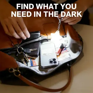 LED Star Keychain Light - Touch Activated Portable Purse Light, Bright Bag Light for Finding Keys in The Dark, Cute Women Gift