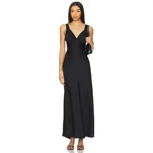 WeWoreWhat Ruched Cup Slip Maxi Dress in Black