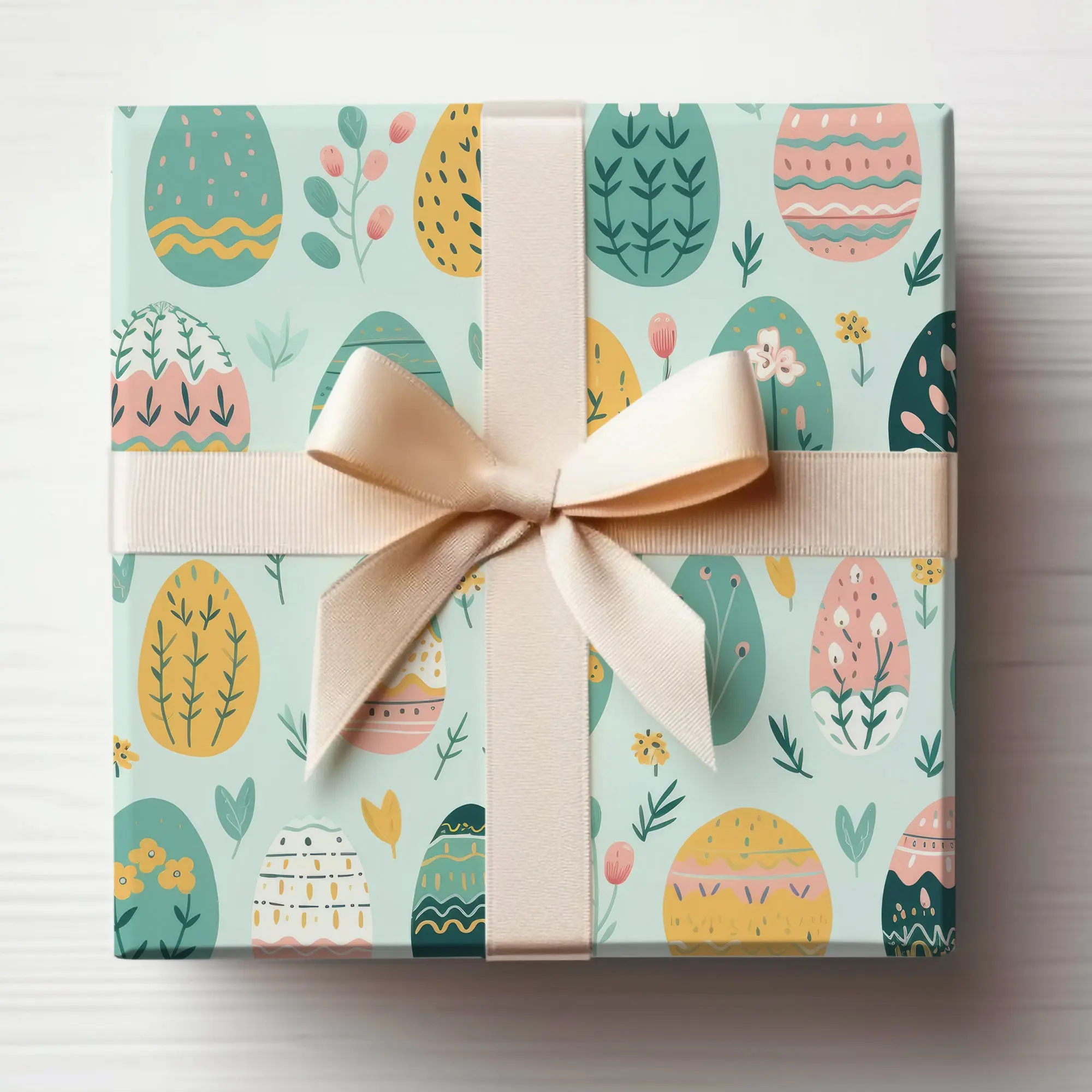 Easter Eggs Wrapping Paper Roll Easter Egg Gift Wrap, Cute Easter Eggs Wrapping Paper Roll Easter Wrapping Paper Roll, Easter Gift Wrapping