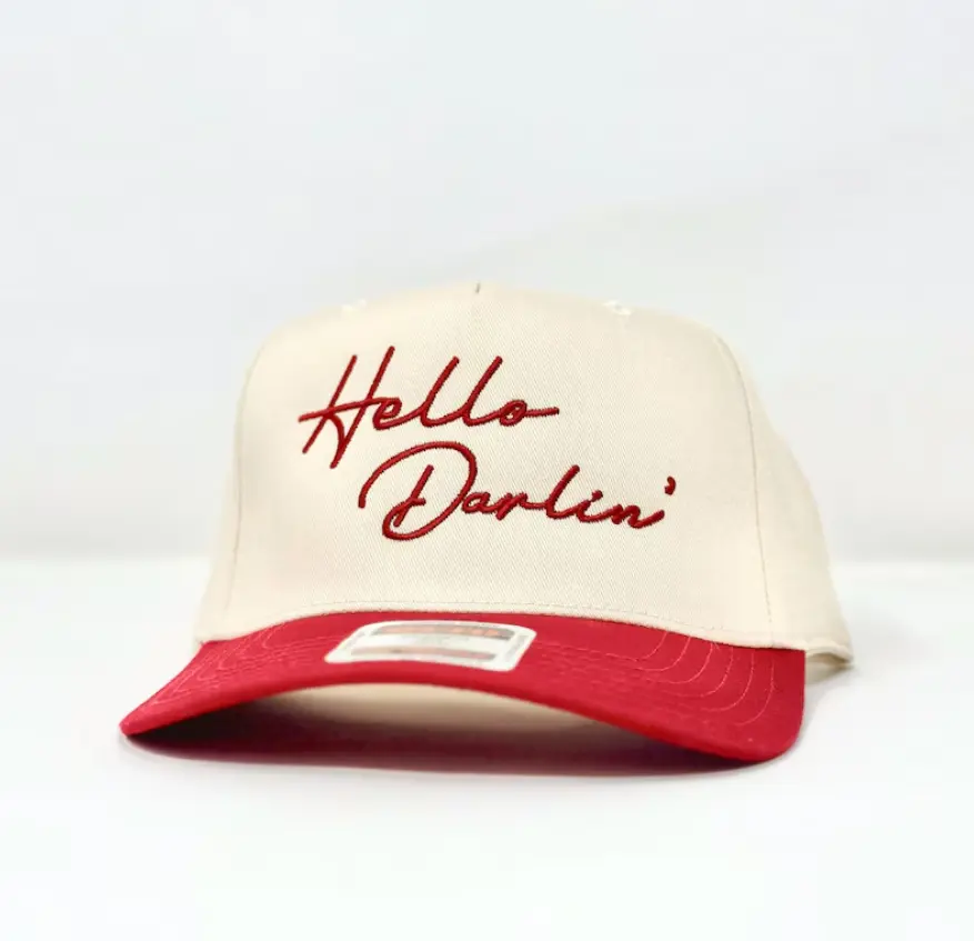 Hello Darling Trucker Hat - Trending Embroidery Cap - High quality - Unisex Style - Best Gift For Him And Her