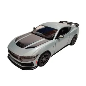 KINSMART 1/38 2024 Ford Mustang Dark Horse Die-Cast Metal & Plastic Model Car with Pull-Back Action & Openable Doors Officially Licensed