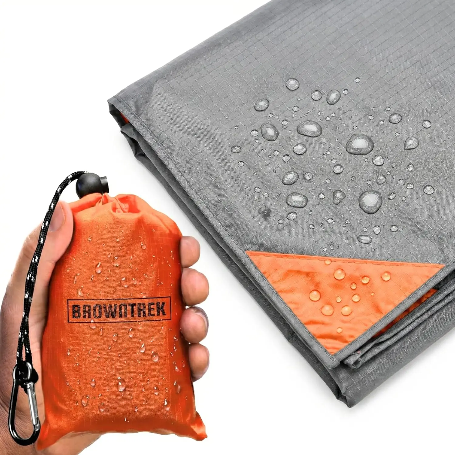 Sports Pocket Blanket - Water Resistant, Ultralight, Functional Beach & Hike Mat with Pocket Pack, Compact Fit Ground Cover for 2-4 Adults (Stake Loops Included)