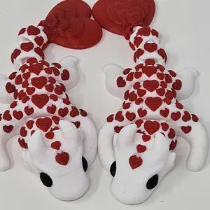 3D Printed Heart Dragon Fidget Toy: Sensory Stress Relief