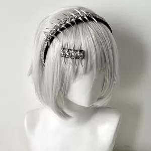 Unisex Y2K Punk Snake Bone Headband, Gothic Dark Aesthetic Hair Accessory for Edgy Outfits and Themed Events, Unique Design for Standing Out,summervibes