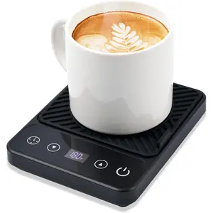 Mug Warmer - Electric Coffee Mug Warmer with Timer,Coffee Cup Warmer for Desk Auto Shut Off,Smart 6-Temperature Control, Coffee Accessories for Coffee Lovers, Black