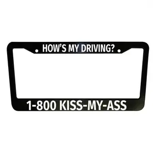 How is My Driving? Funny Black Plastic or Aluminum License Plate Frame Truck Car Van Décor Car Accessories New Car Gifts for Him Her