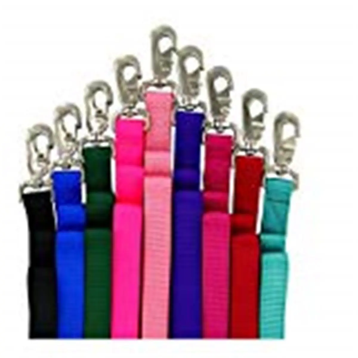 Leather Brothers 1126BK Basic 2-Piece Nylon Dog Training Lead - 1 in. x 6 ft., for Dog Walking