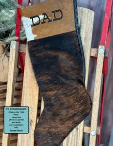 Custom Christmas Stockings Cowhide | Personalized Christmas Stocking | Ornaments | Decor | Decoration