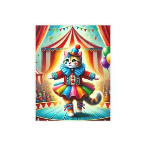 Cat Clown - Circus Party Invitation - Postcard Bundles (envelopes included)