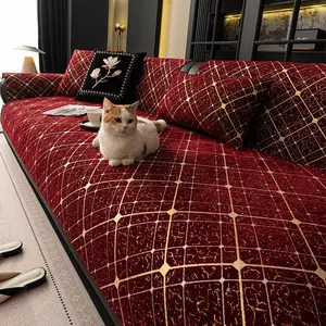 1pc Premium Solid Color Chenille Sofa Cushion, Dustproof Durable, Pet Friendly, All Seasons Use, Fits Single to Four Seater, Couch Slipcover, Couch Covers, Couch Protector