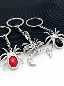 Scorpion & Spider Keychain Vintage Punk Style Pendant, Cool Jewelry Accessory, Perfect Halloween Christmas Party Gift