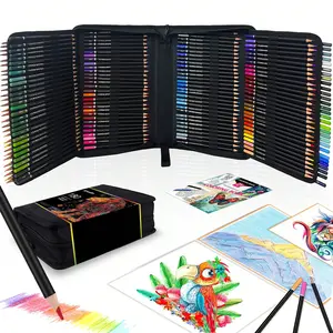 180 Colored Pencils Set, Oil-Based Soft Core Art Supplies with Zipper Case, Coloring Pencils, Art Supplies Sketching Kits, Professional Artist Drawing Pencils for Artists, Adult