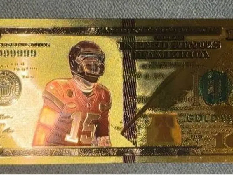 collectible gold foil as described in hand