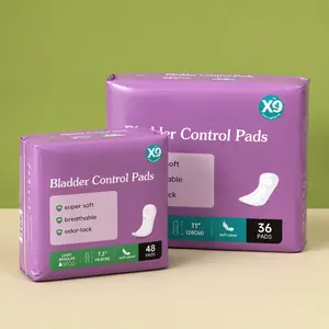 Women’s X9 Daily Bladder Control Pads, Cotton Sensitive Hypoallergenic Soft Breathable Incontinence Pads, Odor Lock, Leak Protection, Moisture Management, Light Regular & Moderate Absorbency, 36/48 Count