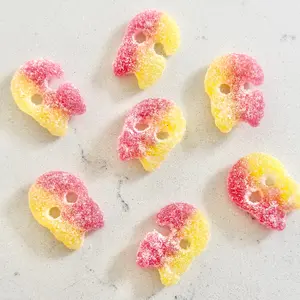 Mini Lemon Raspberry Sugared Candy Skull