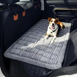 Large Car Dog Seat Pad, Anti-Slip Thick Fabric Pet Bed, Ergonomic Design, Backseat Cover, Comfortable Durable Dog Car Accessories