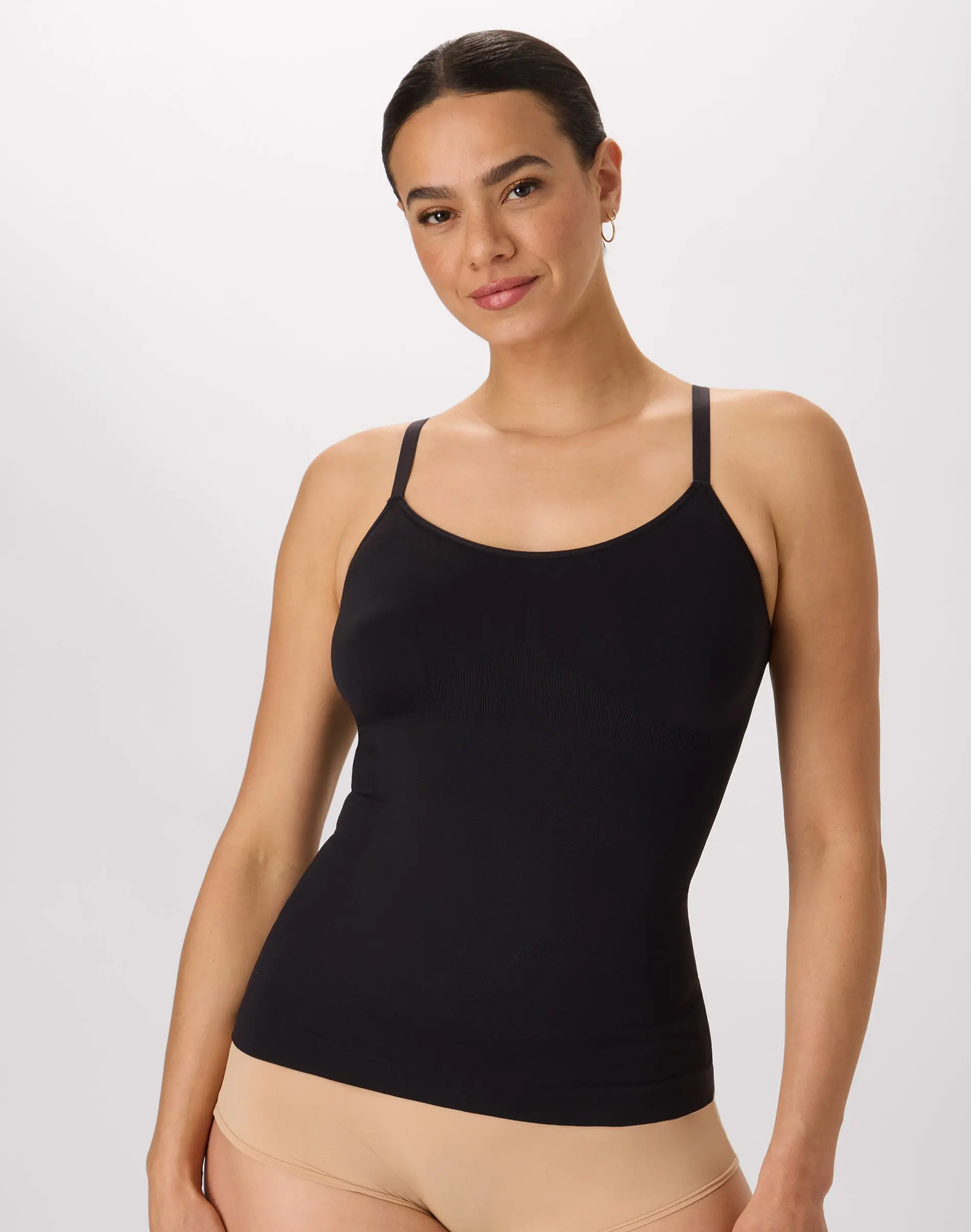 Maidenform Seamless Cami Shapewear Women's Lightweight Bra-Friendly Comfortable All-Over Cool Comfort Technology Firm Control Adjustable Convertible Straps, Clothes