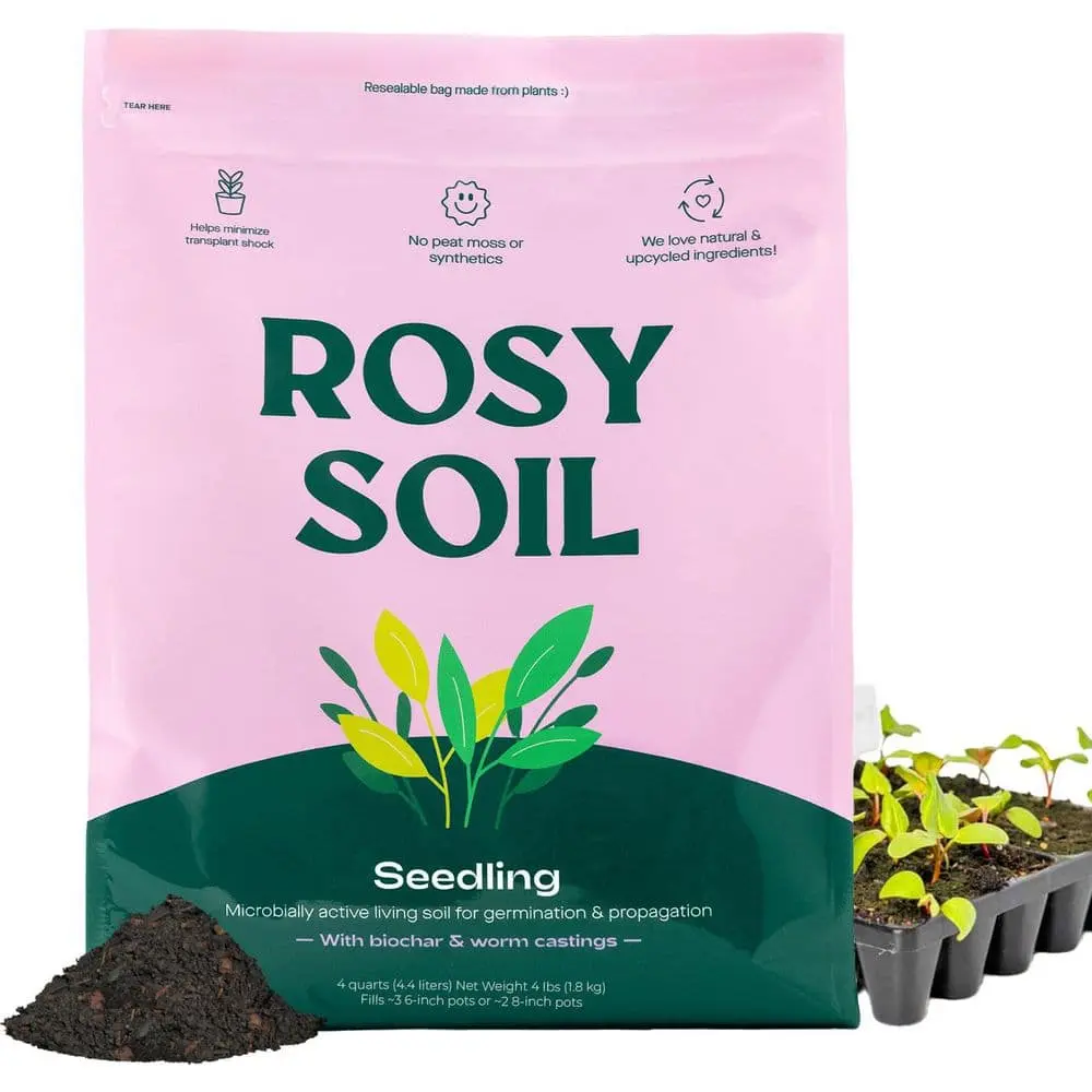 ROSY SOIL Organic 4 qt. Living Soil Seedling Mix for Germination and Propagation (1-Pack)