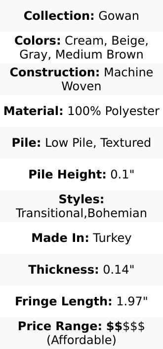 Gowan Cream Area Rug Gowan Cream Area Rug