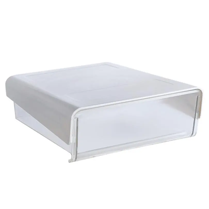 Under Desk Drawer Storage Box, 1 Count Clear Desk Bottom Hidden Drawer Organizer, Desk Organizer for Home Office School Dormitory, Clear Storage Drawers, Box With Drawer