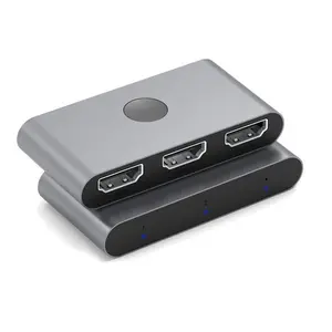 4K 60hz HDMI Distributor Splitter, 2-Port Bidirectional Compact Adapter, 2 in 1 Out Converter, Hdml Switcher for Ps4, Xbox, PC, TV, Projector