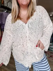 Sequin Oversized Cardigan