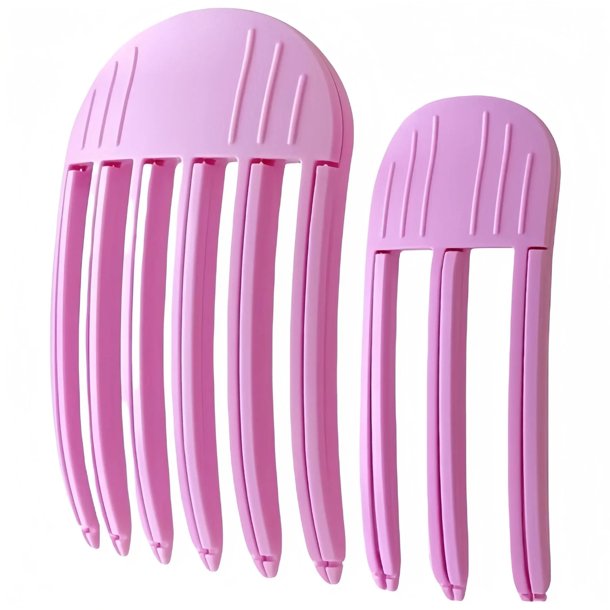 Women's 2-Piece Stylish High Skull Hair Clips - 3 or 6 Teeth, Modern Design, 39g Lightweight, Invisible Pins, Flexible, Heatless Blowout Root Lift for High Fluffy Hair Styling Accessories