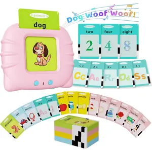 Talking Flash Cards for Toddlers 1-3, Upgraded 248 Sight Words Montessori Speech Therapy Toy, Autism Sensory Educational Learning Toys, Birthday Gifts for Boys Girls (Pink)
