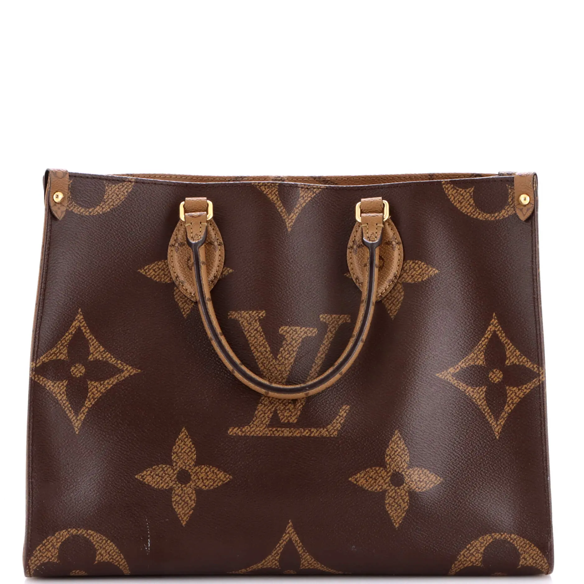 Pre-owned Louis Vuitton Canvas Coated Tote Bags REBAG OnTheGo Tote Reverse Monogram Giant MM by Rebag