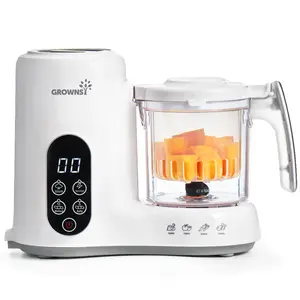 Grownsy Baby Food Maker with Steam Basket, One Step Baby Food Processor Steamer Puree Blender Grinder Mills Machine, Auto Cooking Grinding and Sterili-zing for Healthy Homemade Baby Food, BPA-Free