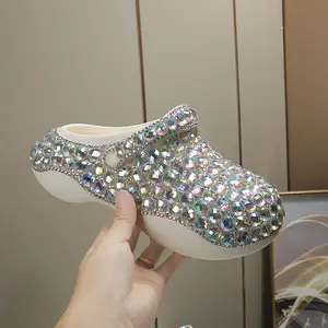 New Original Cross-Border Fashion Women's Shoes with Rhinestones, Thick Sole EVA Clogs