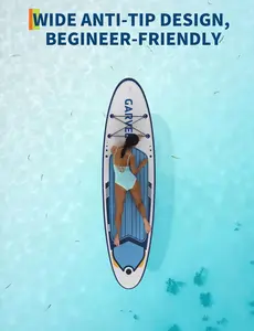 Garvee Upgraded Inflatable Paddle Board for Adults, 10 ft 6 in/11 in Inflatable Stand Up Paddle Board with Premium Accessories, Non-Slip EVA Deck, Ultra-Light Carry Bag, Pump, SUP Board for Adult