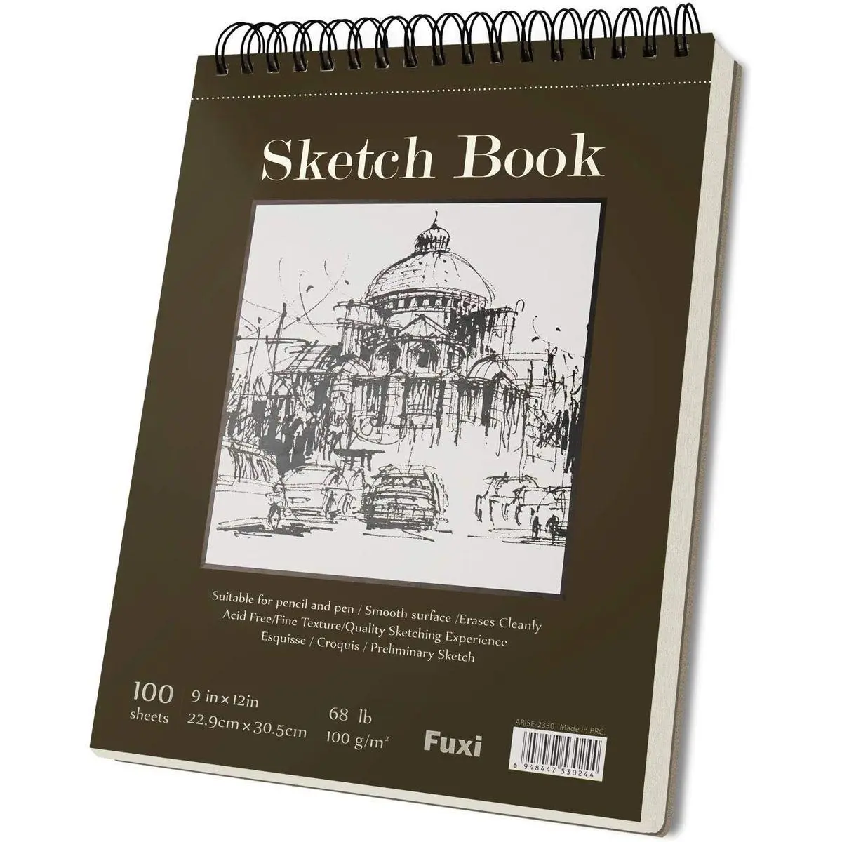 9" x 12" Sketch Book, Top Spiral Bound Sketch Pad, 100 Sheets 68lb/100gsm Acid-Free Drawing Paper, Art Sketchbook for Drawing Pad for Kids Artists & Beginners Professional Art Supplies for Adults