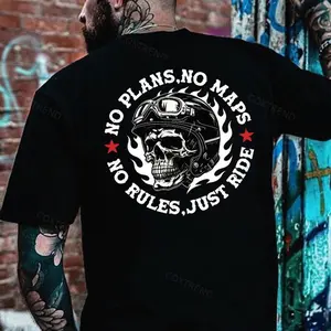 No Plans,No Maps No Rules,Just Ride Printed Men's T-shirt
