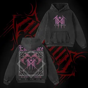 [COLLECTION] Retro Limited Sleep Token Purple Even In Arcadia Washed Hooodie, Rock Band Oversized Heavyweight Cotton Washed Hoodie, Gift For Fan Clothes, Gift For Rock Music Lover, Gift For Fan.