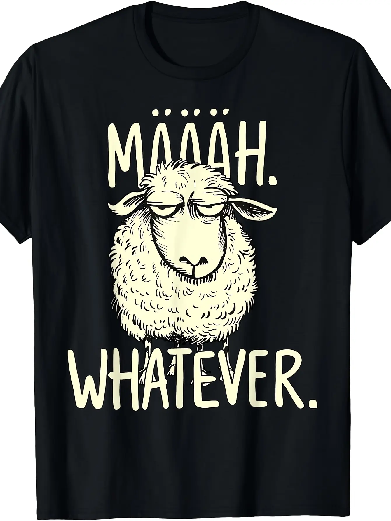 Funny Sheep Saying Humor T-Shirt - Retro Sheep wit unisex soft cotton short sleeve t shirt, vintage graphic casual tee for men women teens, perfect birthday holiday gift for camping travel gym daily street  wear