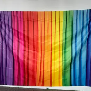 Rainbow Gradient Background Banner, Colorful Background Curtain, Photo Background, Wall Decoration, Indoor & Outdoor Decoration, Curtains, Tablecloths, Ornaments