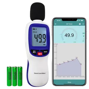 Sound Meter with Bluetooth Connectivity High Accuracy SPL Meter 0~130dB for Noise Inspections Home Use App Data Logging 20000 Data Points Large LCD Display