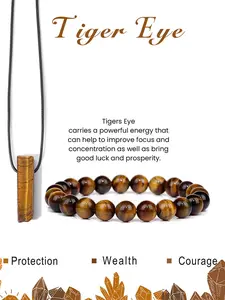 Natural Stone Beaded Bracelet & Necklace Pendant, Fashionable Jewelry Set for Women & Men, Trendy All-match & Exquisite Jewelry Set for Birthday Gift, Jewellery Gift Set