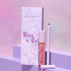 Kiss n Tell Lip Duo Lipgloss Makeup Cosmetic Lip Liner Lipstick Lip Care amuse hello