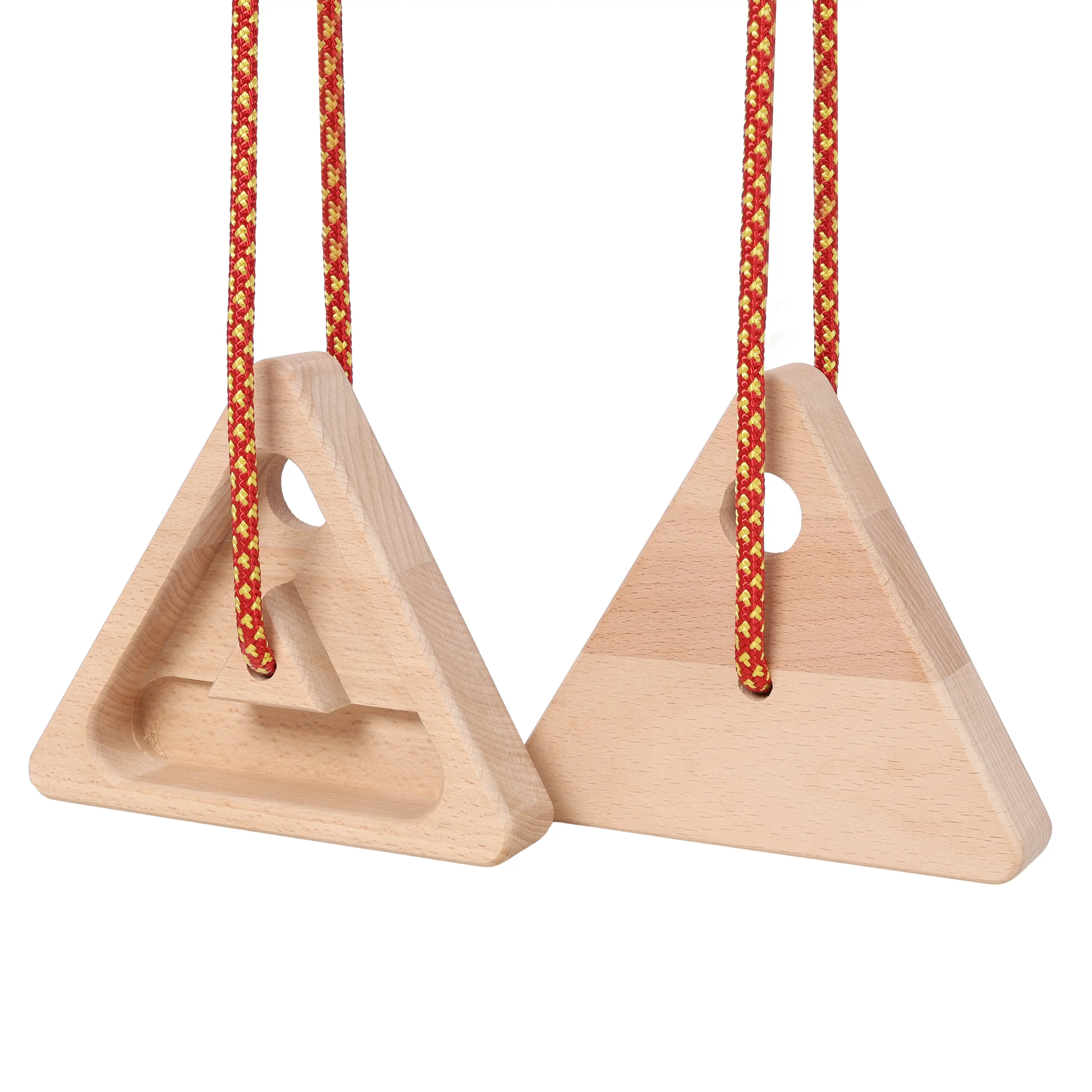 Portable Climbing Hangboard, 2-Piece Solid Wood Triangle Fingerboard for Adults - Lightweight Grip Strength Trainer for Indoor/Outdoor Gym Training