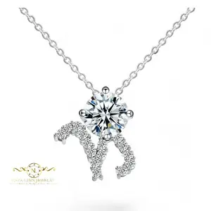 Capricorn Moissanite Zodiac Necklace By Naya - Linn Jewelry